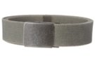 olive gray wide stone-washed cotton web belt with vintage black swivel-top buckle