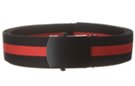 black and red striped military web belt