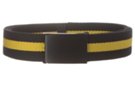 black and yellow striped military web belt