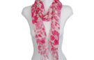 fuchsia pink summer floral print scarf