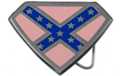 pink and blue rebel flag on superwoman shield buckle