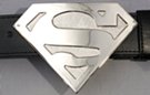 "S" shield belt buckle, metallic field