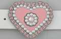 Swarovski crystal and pink heart belt buckle