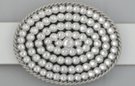 Swarovski crystal and black oval belt buckle
