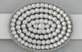 Swarovski crystal and black oval belt buckle