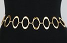 gold chain belt made of tall and narrow ovals