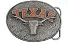 Texas Longhorns classic oval western belt buckle
