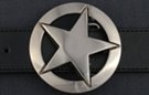 5-point star in ring mirrored belt buckle