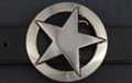 5-point star in ring mirrored belt buckle