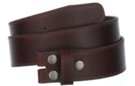 brown textured leather strap with snap closure