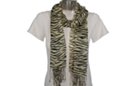 black and yellow tiger stripe fringed scarf/shawl