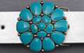 Navajo dreaming style turquoise belt buckle