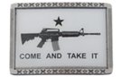 updated Gonzales flag belt buckle