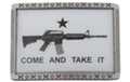 updated Gonzales flag belt buckle