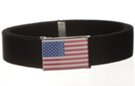 USA flag dye sub fliptop buckle on black web belt