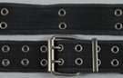 black cotton heavy-duty double-grommet web belt
