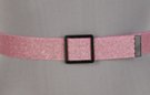glittery pink military web belt