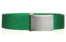 glittery green military web belt