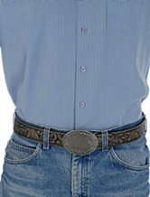 western scrollwork belt and buckle