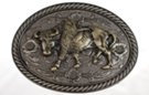 western belt buckle with American bison