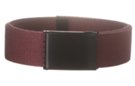 maroon wide web belt with military style buckle