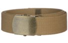 cotton desert khaki wide web belt with military style buckle