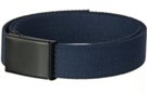 navy blue wide web belt with military style buckle