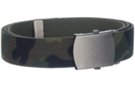 olive green camouflage cotton 1-1/4" military-style web belt