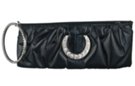 black rhinestone wristlet evening clutch