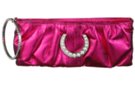 fuchsia rhinestone wristlet evening clutch