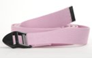 8 foot long pink cotton yoga strap with double bar buckle