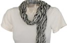 zebra print crinkly shawl